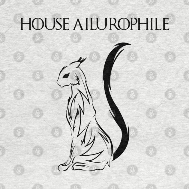 House Ailurophile, black tribal tattoo by MINOUCHSTORE